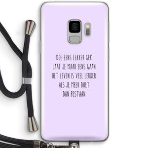 Gek: Samsung Galaxy S9 Transparant Hoesje met koord