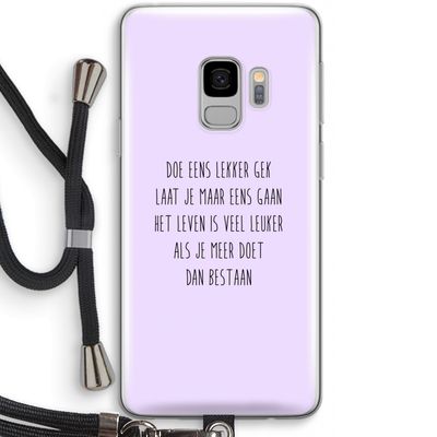 Gek: Samsung Galaxy S9 Transparant Hoesje met koord