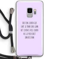 Gek: Samsung Galaxy S9 Transparant Hoesje met koord