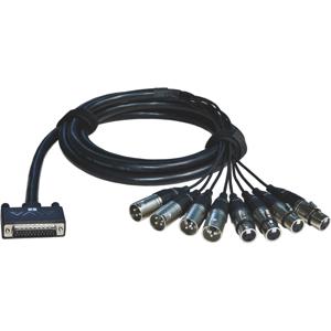 Alva AES25-4F4M3 D-sub <> 4x XLR-F & 4x XLR-M 3m multikabel