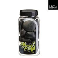 Stenen zwart fles 1 kilogram - Mica Decorations