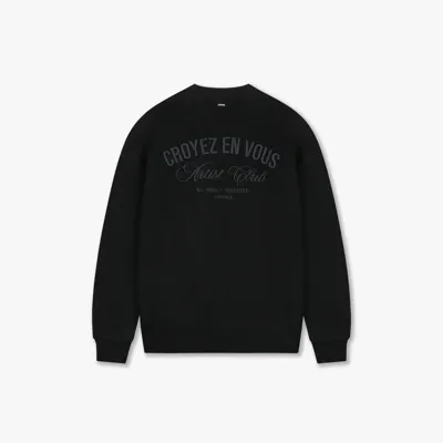 Croyez 'En Vous' Knit Sweater Heren Zwart - Maat S - Kleur: Zwart | Soccerfanshop Croyez 'En Vous' Knit Sweater Heren Zwart - Maat S - Kleur: Zwart | Soccerfanshop