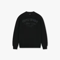 Croyez &apos;En Vous&apos; Knit Sweater Heren Zwart - Maat S - Kleur: Zwart | Soccerfanshop