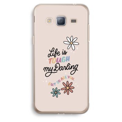 Tough Life: Samsung Galaxy J3 (2016) Transparant Hoesje