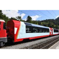 KATO K10-2027 N set van 4 personenrijtuigen Glacier Express van de RhB KATO K10-2027 N set van 4 personenrijtuigen Glacier Express van de RhB