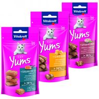 Vitakraft Cat Yums combipack met zalm, kaas, lever kattensnack Combipack Vitakraft Cat Yums combipack met zalm, kaas, lever kattensnack Combipack