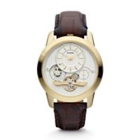 Horlogeband Fossil CH2882 Leder Bruin 22mm