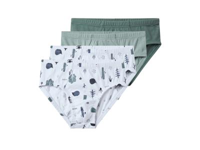 lupilu Set van 4 kinder onderbroeken (Groen/wit, 110/116)