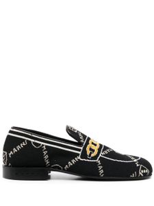 Marni mocassins Marnigram trompe l'œil - Noir