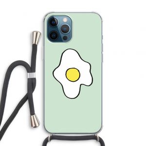 Spiegelei: iPhone 12 Pro Transparant Hoesje met koord