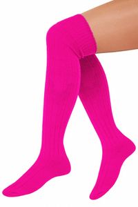 Kniekousen fluor roze