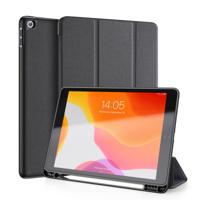 Voor iPad 10 2 DUX DUCIS Domo serie horizontale Flip magnetische PU lederen draagtas met drie-opvouwbare houder & Pensleuf & slaap/Wake-up functie (zw