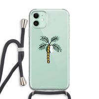 Palmboom: iPhone 11 Transparant Hoesje met koord Palmboom: iPhone 11 Transparant Hoesje met koord