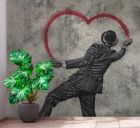 Urban foto behang Banksy hart graffity