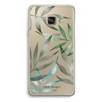 Tropical watercolor leaves: Samsung A3 (2017) Transparant Hoesje