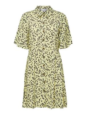 Selected SLFUMA 2/4 SHORT AOP SHIRT DRESS M Casual Jurk Dames L/40