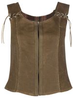 OUR LEGACY Tanktop van linnenmix - Groen - thumbnail