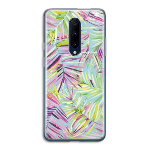 Tropical Palms Blue: OnePlus 7 Pro Transparant Hoesje