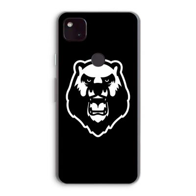 Angry Bear (black): Google Pixel 4a 5G Transparant Hoesje