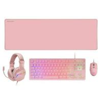 Pack Gaming Mars Gaming MCPRGB3PES Multicolour Roze Qwerty Spaans (4 Stuks)
