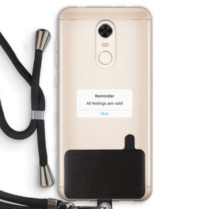 Reminder: Xiaomi Redmi 5 Transparant Hoesje met koord