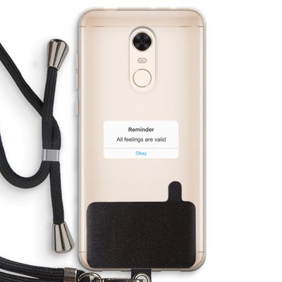 Reminder: Xiaomi Redmi 5 Transparant Hoesje met koord