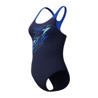Speedo Medley Logo Medalist badpak zwart/roze dames