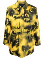 Prada parka à imprimé abstrait - Jaune