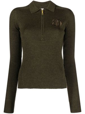 Bally haut nervuré à logo brodé - Vert Bally haut nervuré à logo brodé - Vert