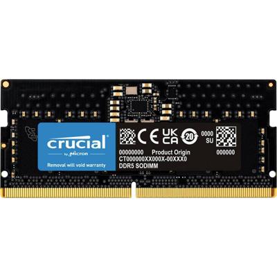 Crucial Crucial - DDR5 - Modul - 12 GB - SO DIMM Werkgeheugenmodule voor laptop DDR5 12 GB 1 x 12 GB On-die ECC 5600 MHz 262-pins SO-DIMM CL46 CT12G56C46S5