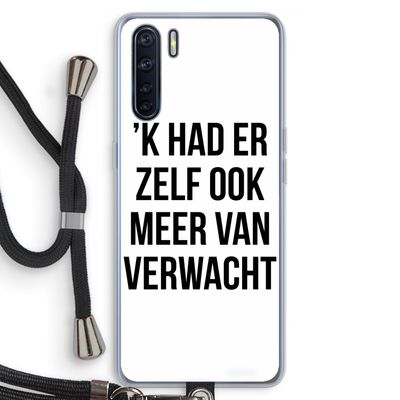 Meer verwacht: Oppo A91 Transparant Hoesje met koord