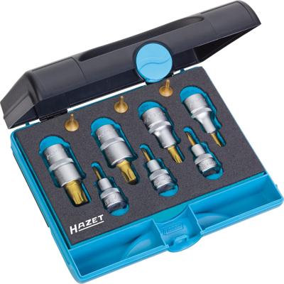 HAZET Gereedschapset 1557/10 | 1/4 inch (6,3 mm) vierkant hol, 3/8 inch (10 mm) vierkant hol, 1/2 inch (12,5 mm) vierkant hol | Binnen-TORX®-profiel |