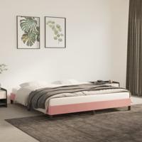 Bedframe fluweel roze 160x200 cm - thumbnail