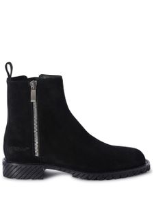 Off-White bottines en daim à bout rond - Noir