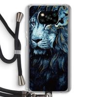 Darkness Lion: Xiaomi Poco X3 NFC Transparant Hoesje met koord