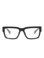 Miu Miu Eyewear logo-plaque rectangle-frame glasses - Noir