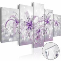 Afbeelding op acrylglas - Paarse schoonheid, Paars/Wit,   5luik - thumbnail