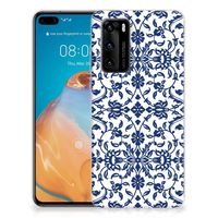 Huawei P40 TPU Case Flower Blue