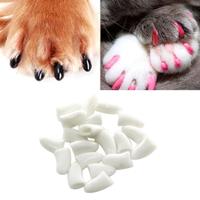 20 stuks siliconen zachte kat nagel caps/kat poot klauw/huisdier nagel beschermer/kat nagel cover maat: L (wit)