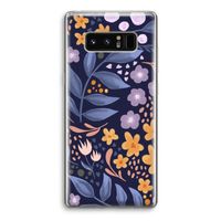 Flowers with blue leaves: Samsung Galaxy Note 8 Transparant Hoesje