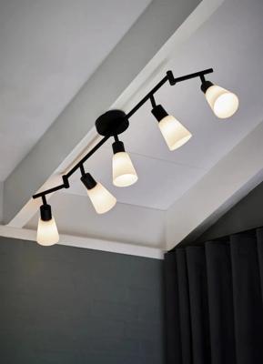 Brede plafondbar met 5 E14 fittingen Nordlux Cole plafondspot