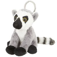 8x Pluche ringstaartmakis knuffels grijs sleutelhangers 10 cm 8x Pluche ringstaartmakis knuffels grijs sleutelhangers 10 cm