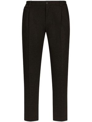 Dolce & Gabbana pantalon de costume à plis marqués - Noir