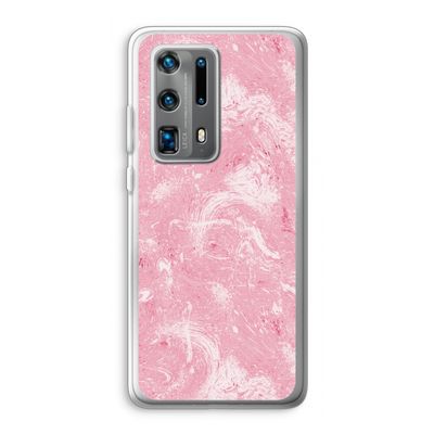 Abstract Painting Pink: Huawei P40 Pro Plus Transparant Hoesje