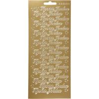 Creativ Company Stickers, hyvää joulua, vel 10x23 cm, goud, 1 vel