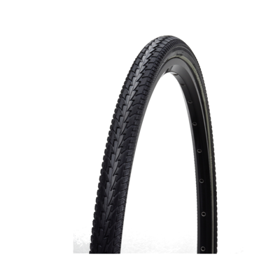 Hakuba buitenband, zwart met witte lijn, 28x1 5/8x1 3/8, etrto 37-622