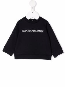 Emporio Armani Kids t-shirt à logo imprimé - Bleu