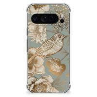 Case voor Google Pixel 9 Pro XL Vintage Bird Flowers