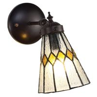 Clayre & Eef Transparente Wandlamp Tiffany 17*12*23 cm E14/max 1*40W 5LL-6203 - thumbnail