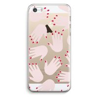 Hands pink: iPhone 5 / 5S / SE Transparant Hoesje